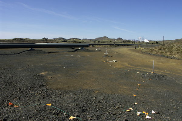 Raskað svæði á Hellisheiði fyrir vistheimtaraðgerðir. (Ljósm. Magnea Magnúsdóttir).